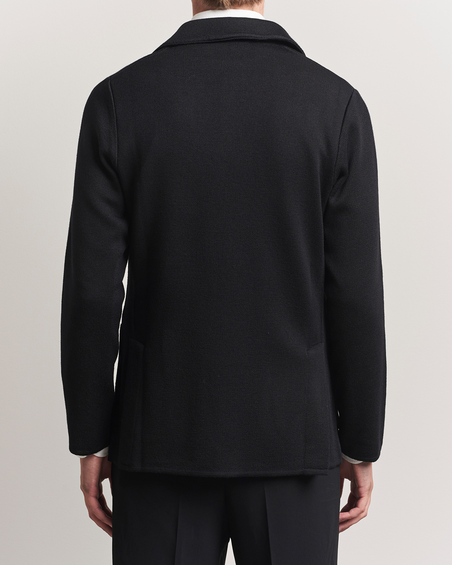 Herren | Sakkos | Lardini | Knitted Wool Blazer Black