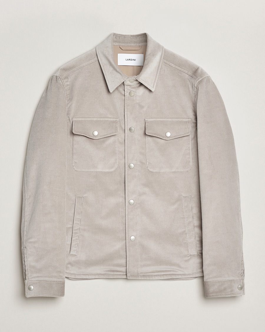 Herren | Jacken | Lardini | Corduroy Overshirt Taupe