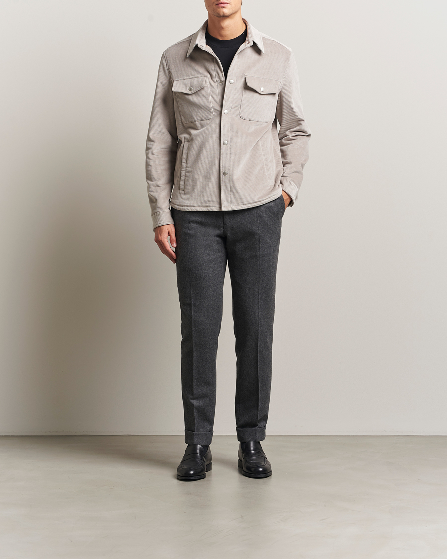 Herren | Jacken | Lardini | Corduroy Overshirt Taupe