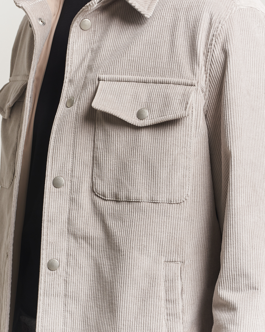 Herren | Jacken | Lardini | Corduroy Overshirt Taupe