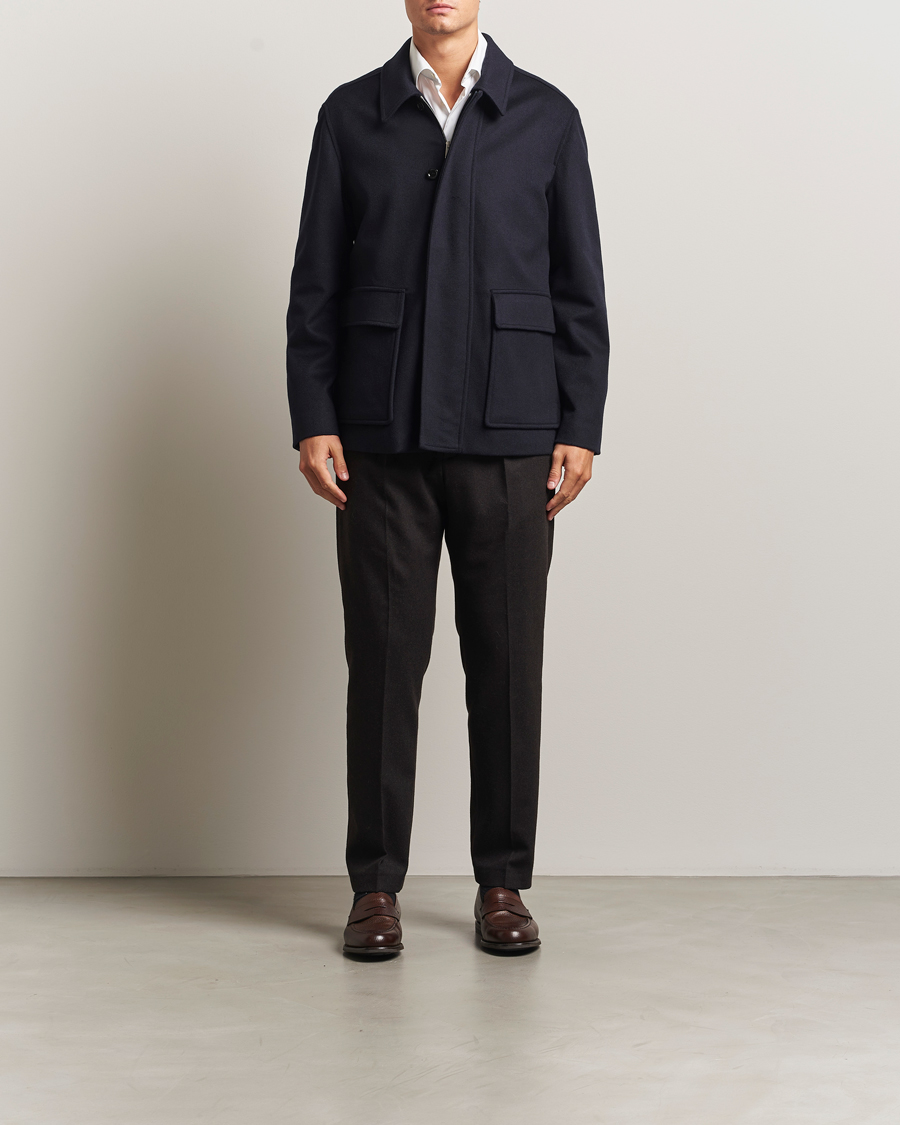 Herren | Jacken | Lardini | Loro Piana Wool Shirt Jacket Navy