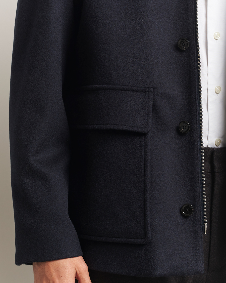 Herren | Jacken | Lardini | Loro Piana Wool Shirt Jacket Navy
