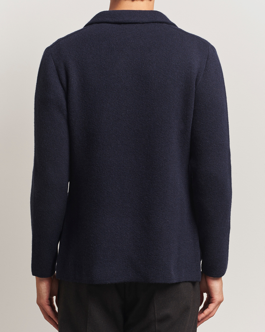Herren | Sakkos | Lardini | Recycled Cashmere Knitted Blazer Navy