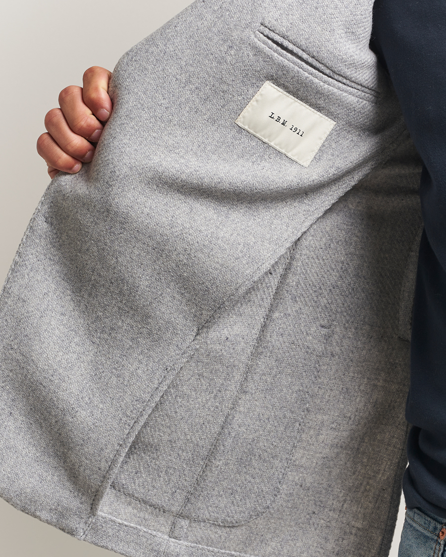 Herren | Sakkos | L.B.M. 1911 | Jack Fly Knitted Wool Blazer Light Grey
