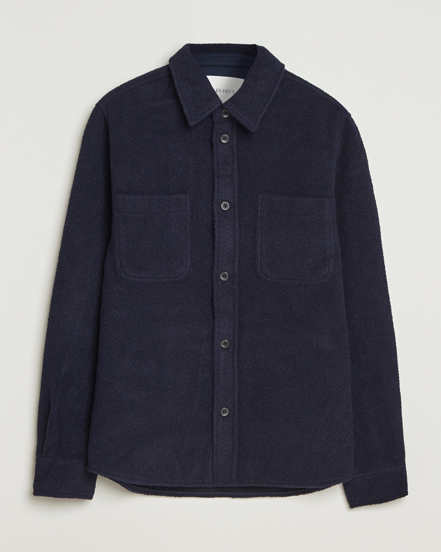 Herren | Hemden | LES DEUX | Lennon Bouclé Overshirt Navy