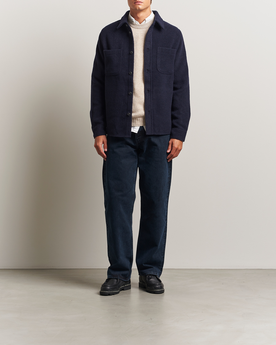Herren | Hemden | LES DEUX | Lennon Bouclé Overshirt Navy