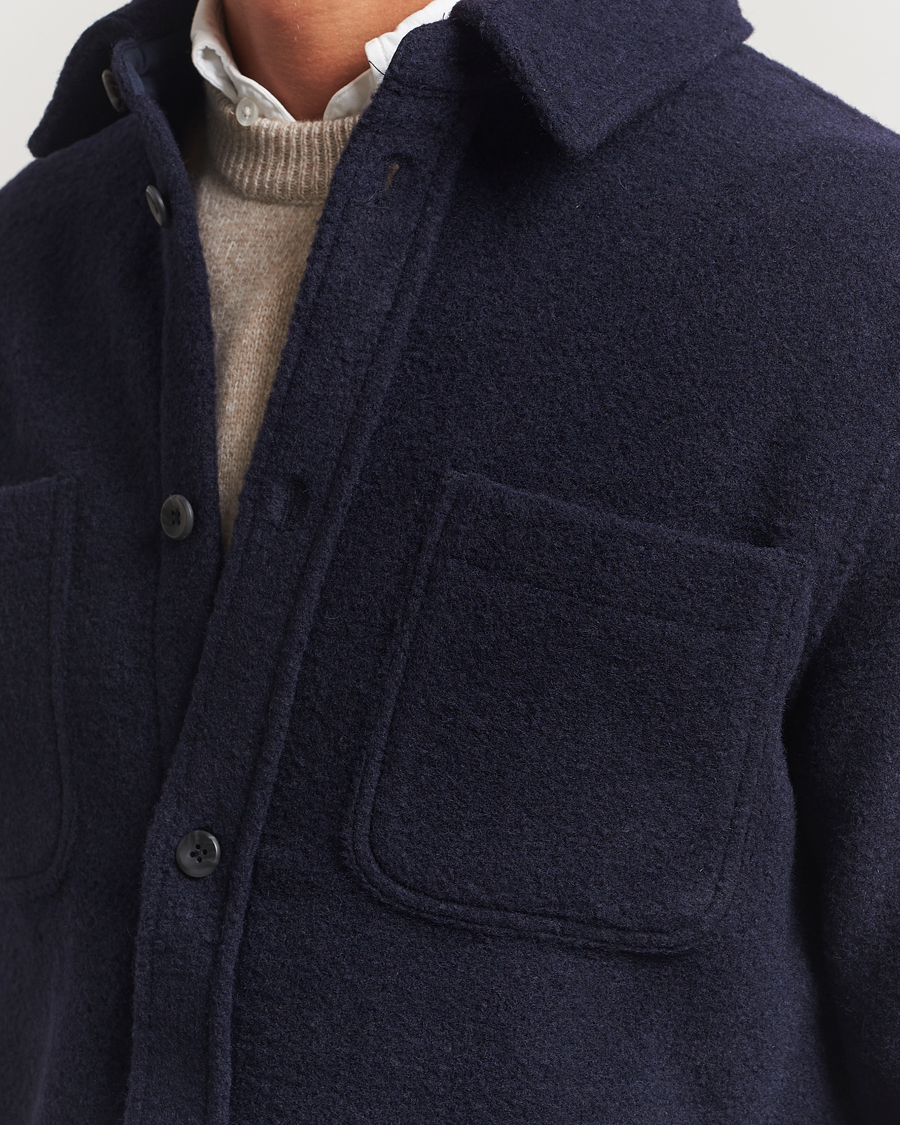 Herren | Hemden | LES DEUX | Lennon Bouclé Overshirt Navy