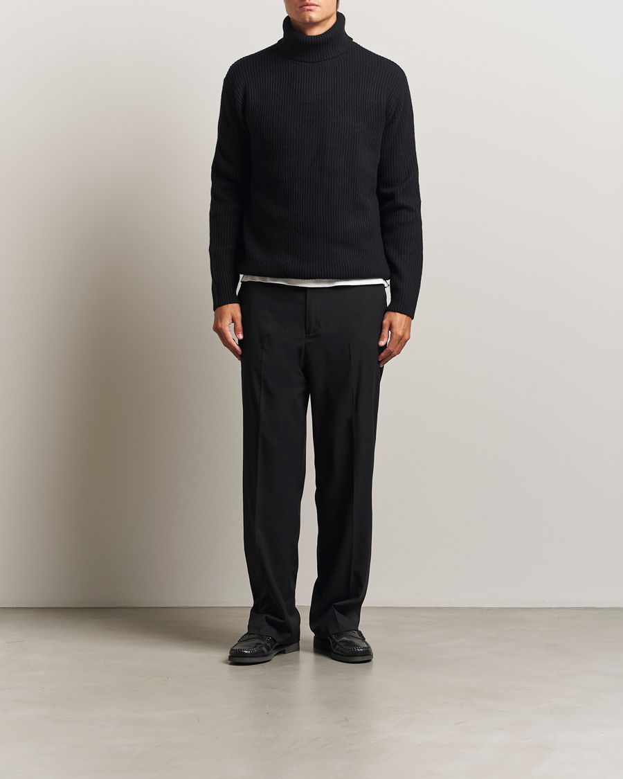 Herren | Pullover | LES DEUX | Eddie Wool Rib Rollneck Black