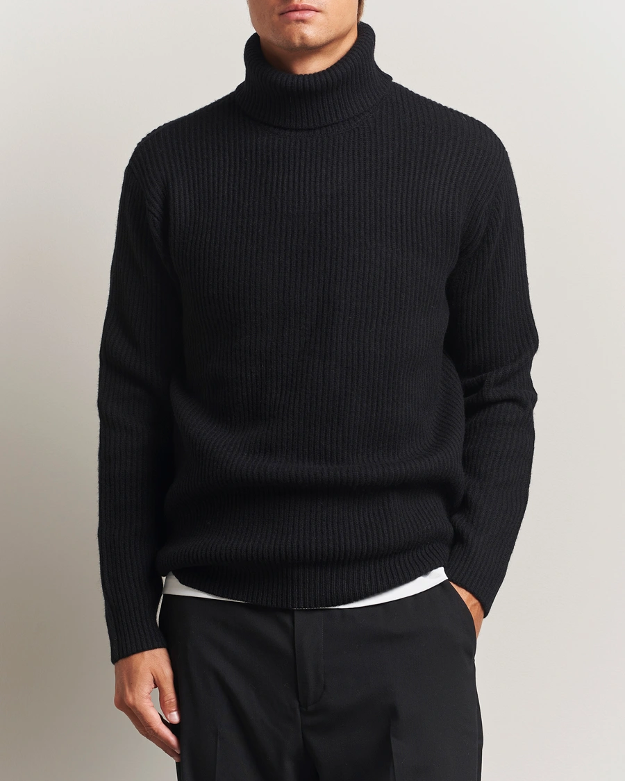 Herren | Pullover | LES DEUX | Eddie Wool Rib Rollneck Black