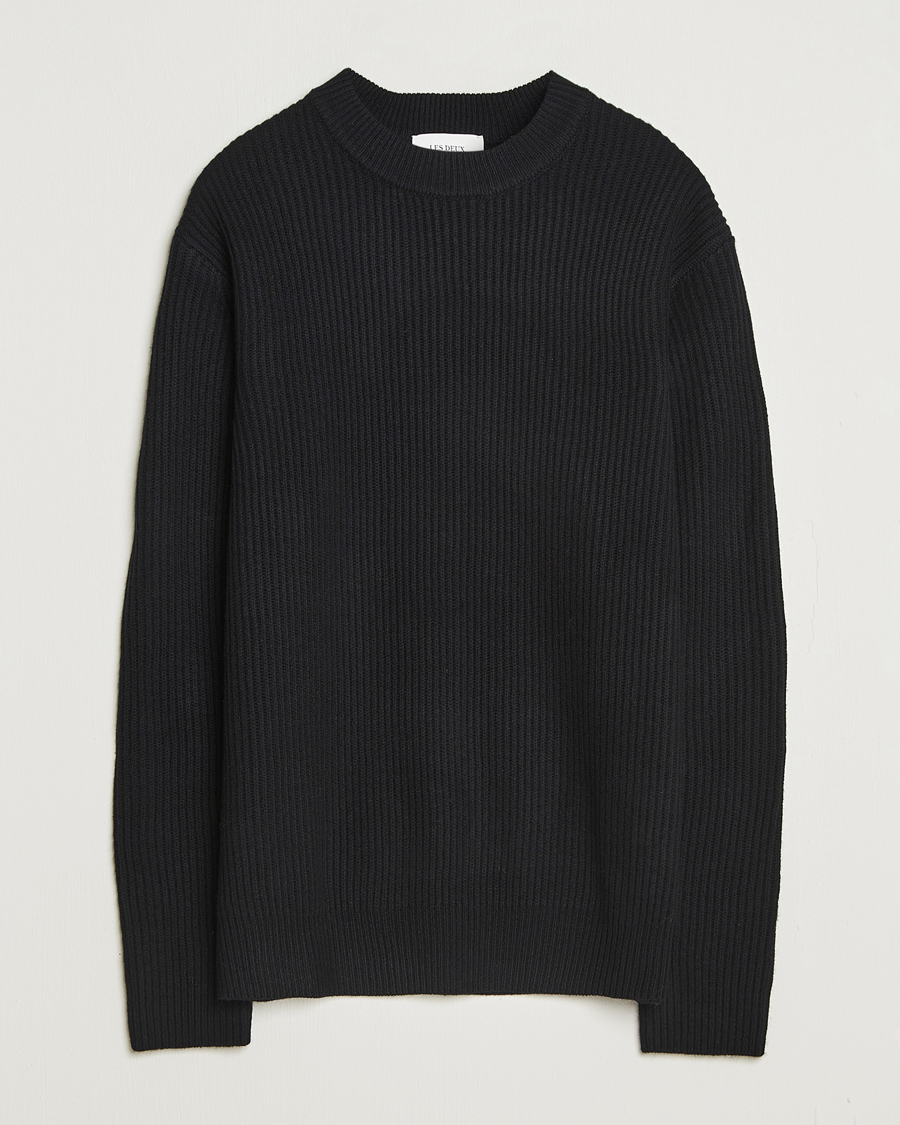 Herren | Pullover | LES DEUX | Eddie Wool Rib Crewneck Black