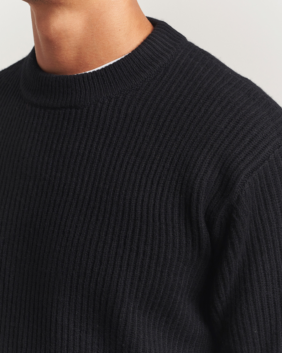 Herren | Pullover | LES DEUX | Eddie Wool Rib Crewneck Black