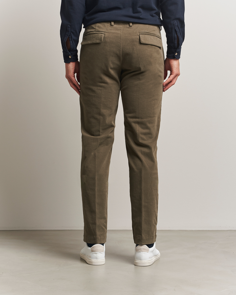 Herren | Hosen | Massimo Alba | Ionio Pleated Moleskine Trousers Military
