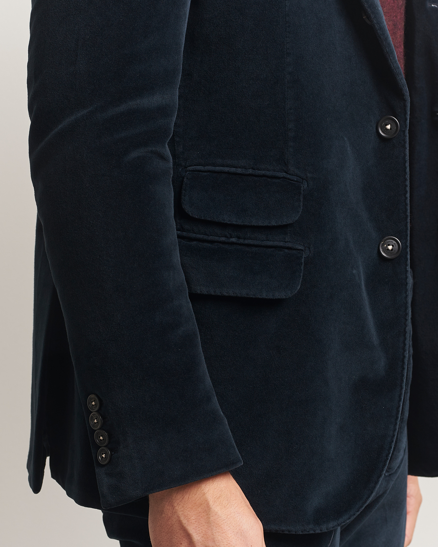 Herren | Sakkos | Massimo Alba | Catch Velvet Blazer Navy