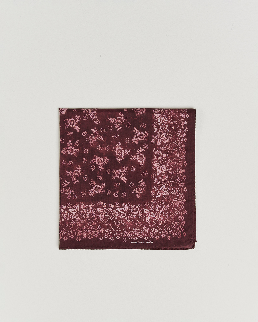 Herren | Einstecktücher | Massimo Alba | Hanky Cotton Handkerchief Burgundy