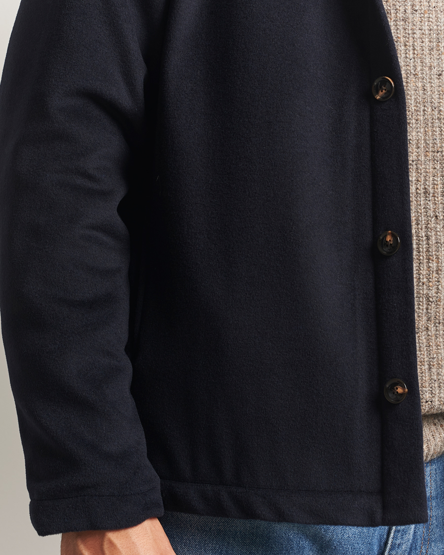 Herren | Jacken | Oscar Jacobson | Maddan Wool/Cashmere Shirt Jacket Navy