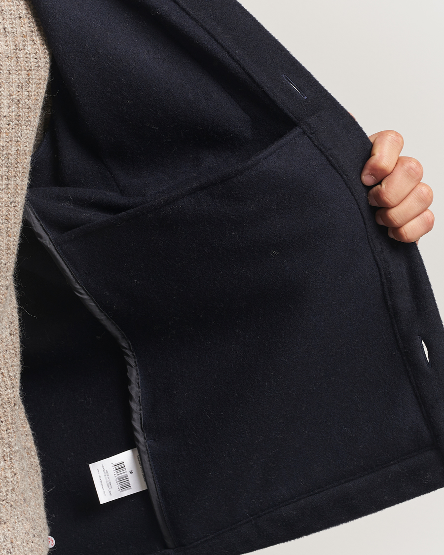Herren | Jacken | Oscar Jacobson | Maddan Wool/Cashmere Shirt Jacket Navy