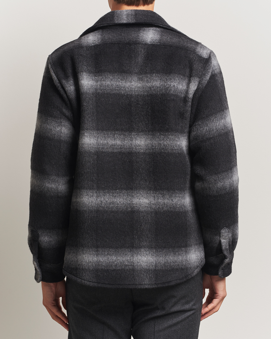 Herren | Jacken | Oscar Jacobson | Maverick Checked Wool Shirt Jacket Grey