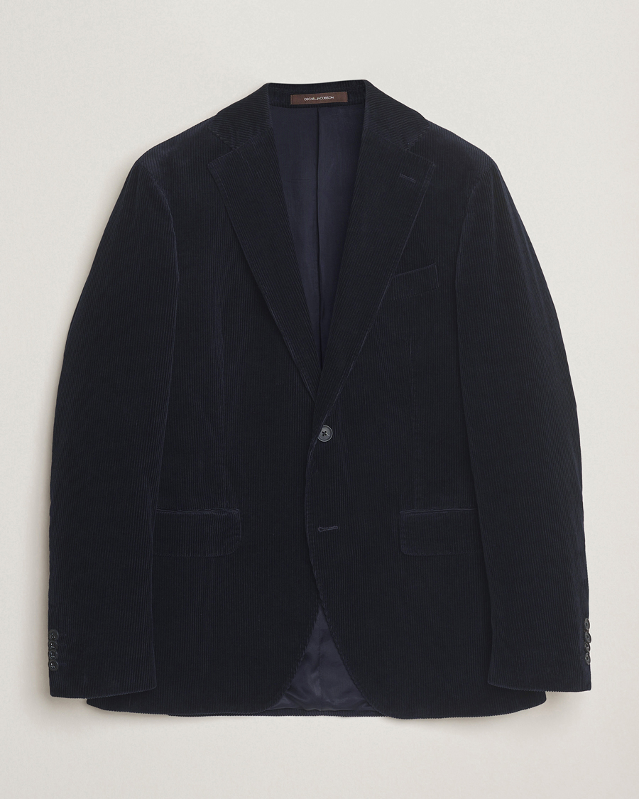 Herren | Sakkos | Oscar Jacobson | Fogerty Patch Pocket Cord Blazer Navy