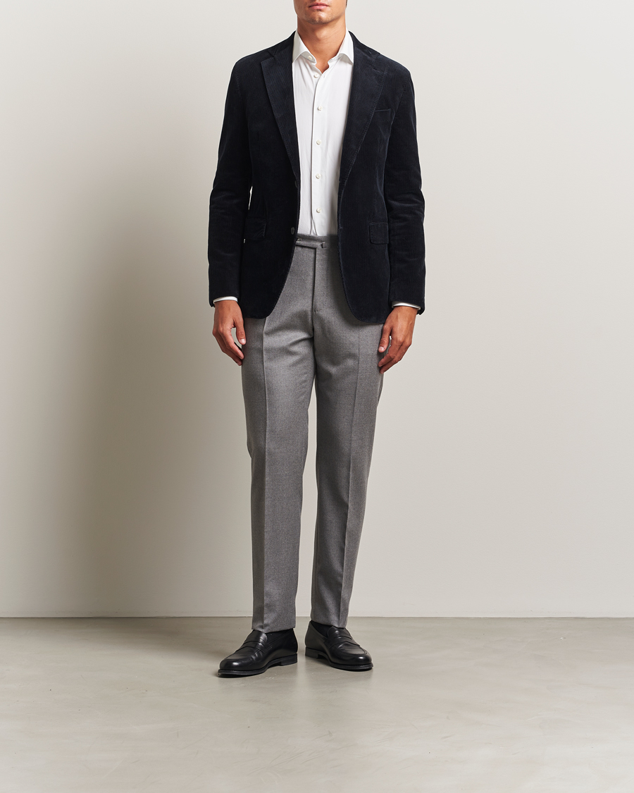 Herren | Sakkos | Oscar Jacobson | Fogerty Patch Pocket Cord Blazer Navy