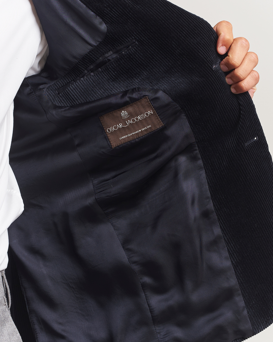 Herren | Sakkos | Oscar Jacobson | Fogerty Patch Pocket Cord Blazer Navy