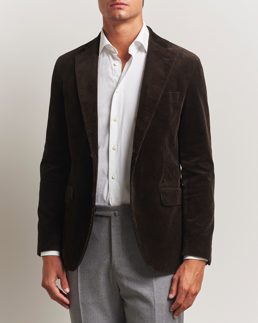 Herren | Sakkos | Oscar Jacobson | Fogerty Patch Pocket Cord Blazer Brown