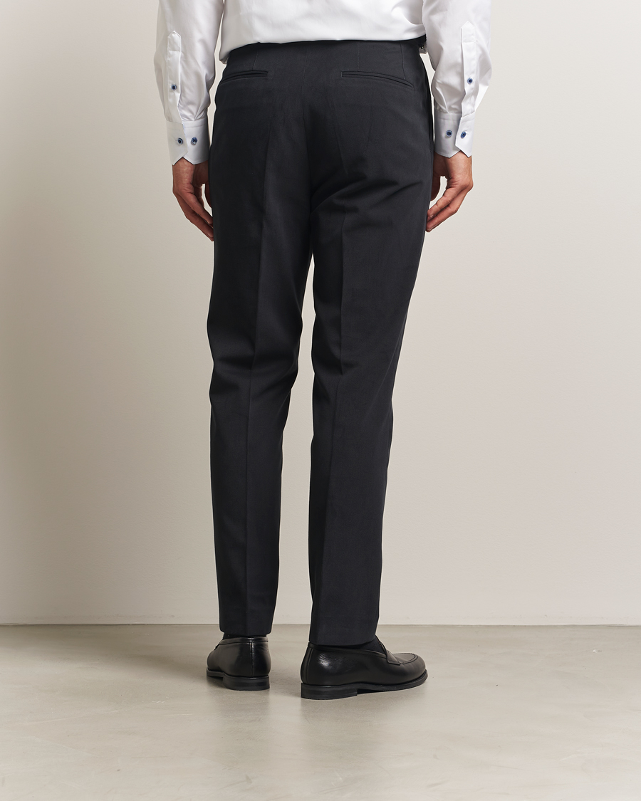 Herren | Hosen | Oscar Jacobson | Delon Brushed Cotton Trousers Black