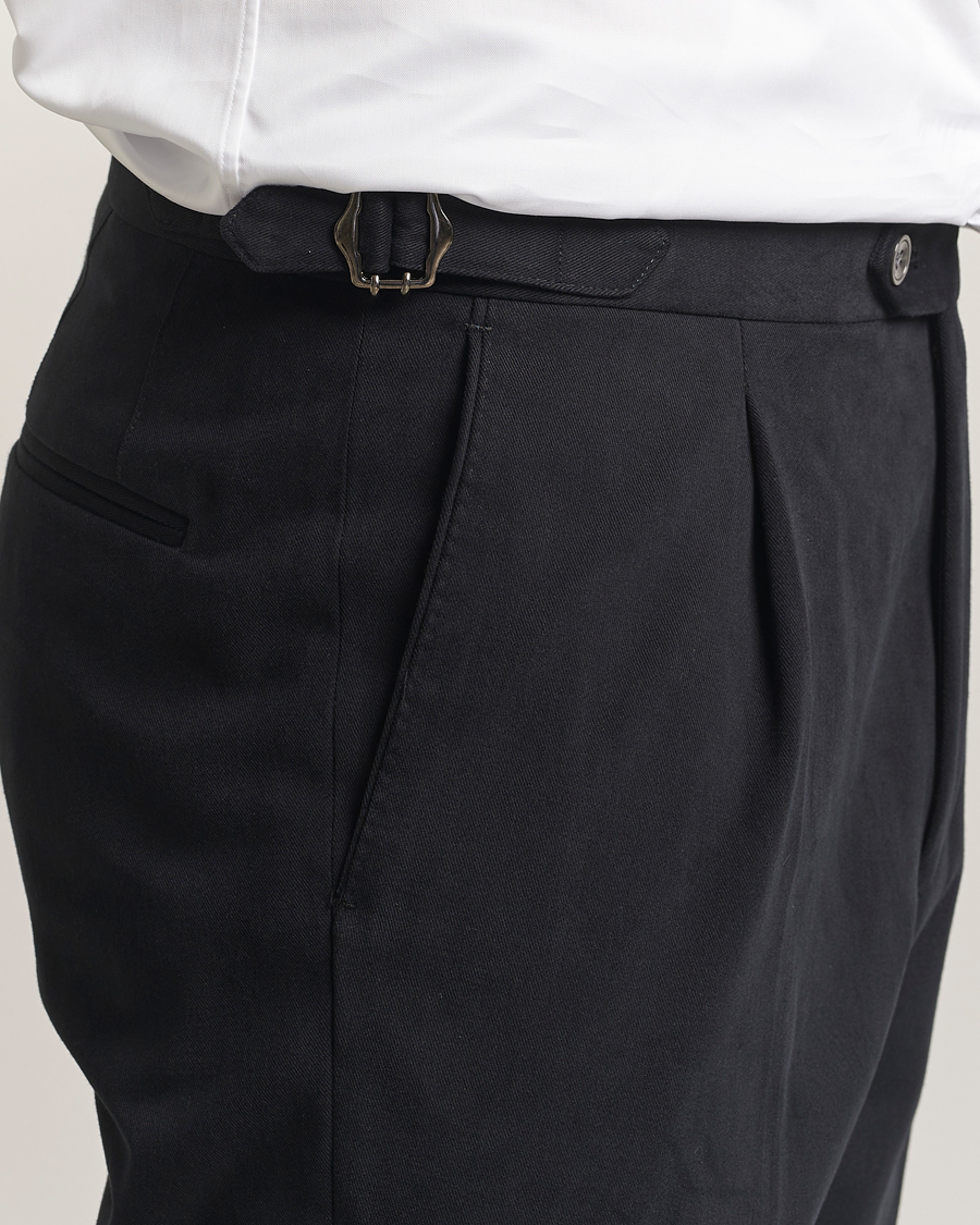 Herren | Hosen | Oscar Jacobson | Delon Brushed Cotton Trousers Black