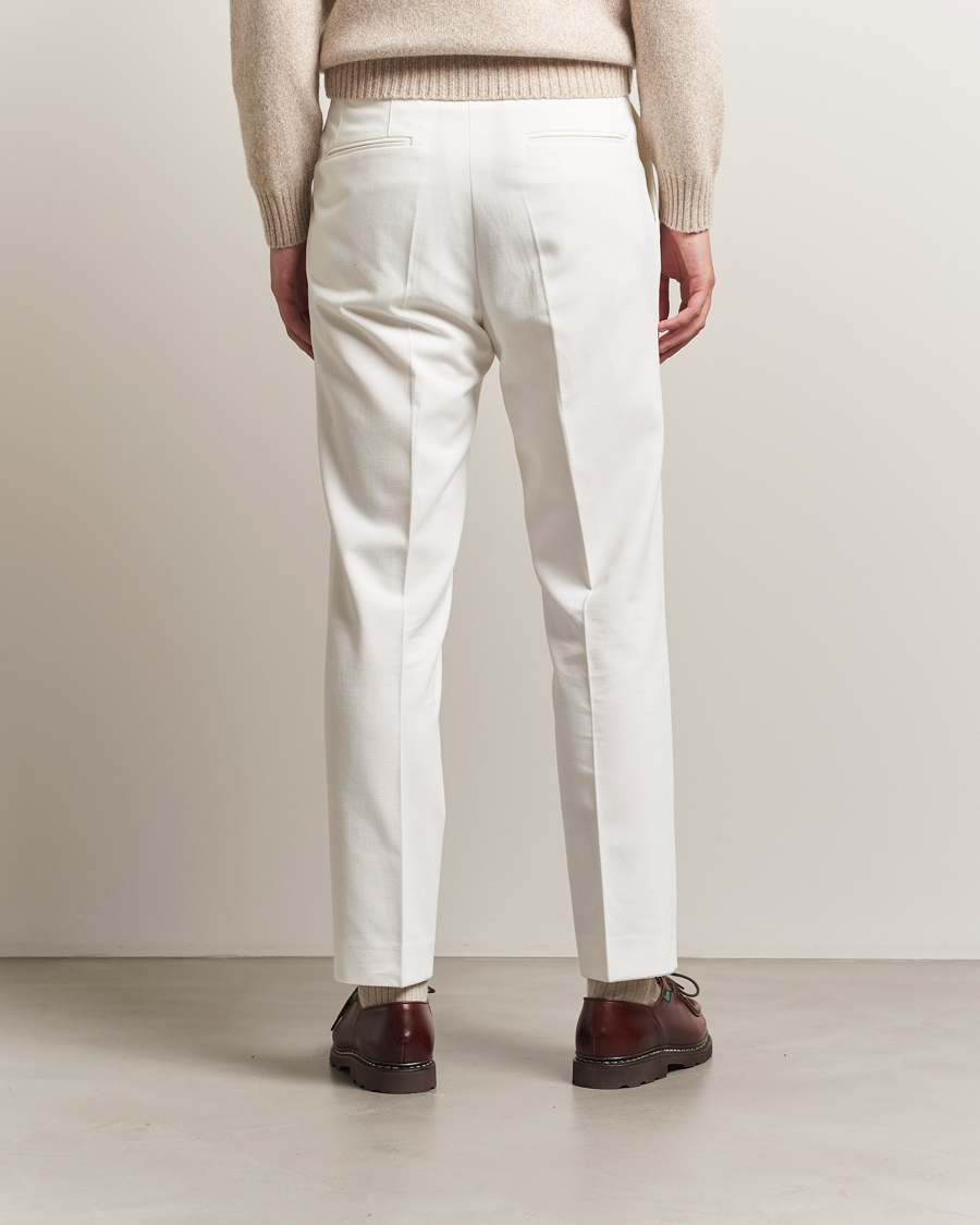 Herren | Hosen | Oscar Jacobson | Delon Brushed Cotton Trousers White