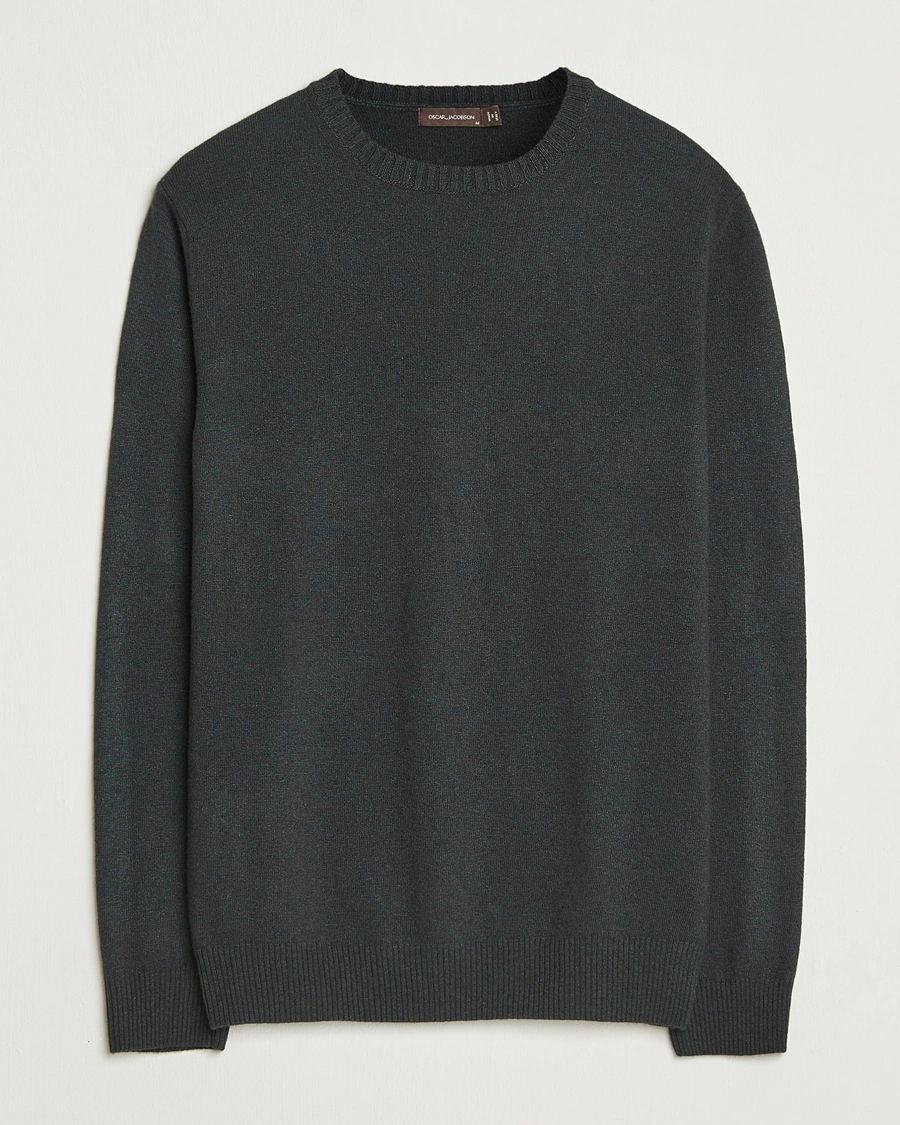 Herren | Pullover | Oscar Jacobson | Valter Wool/Cashmere Round Neck Green