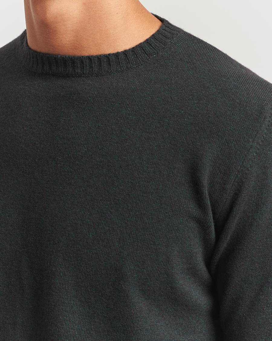 Herren | Pullover | Oscar Jacobson | Valter Wool/Cashmere Round Neck Green