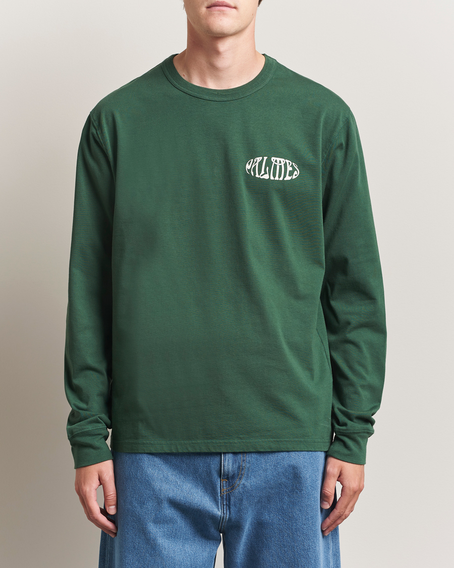 Herren | T-Shirts | Palmes | Angels Long Sleeve T-Shirt Dark Green