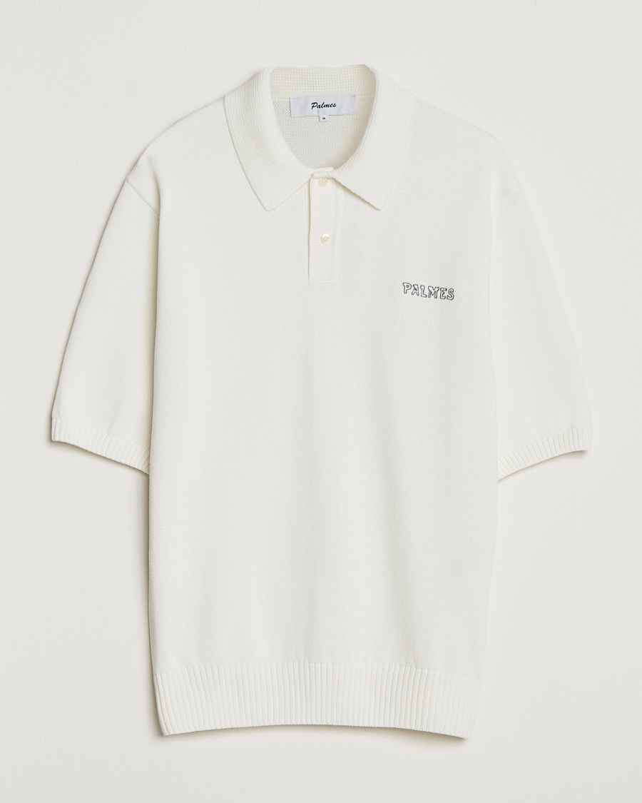 Herren | Poloshirts | Palmes | Cotton Knit Polo Off White