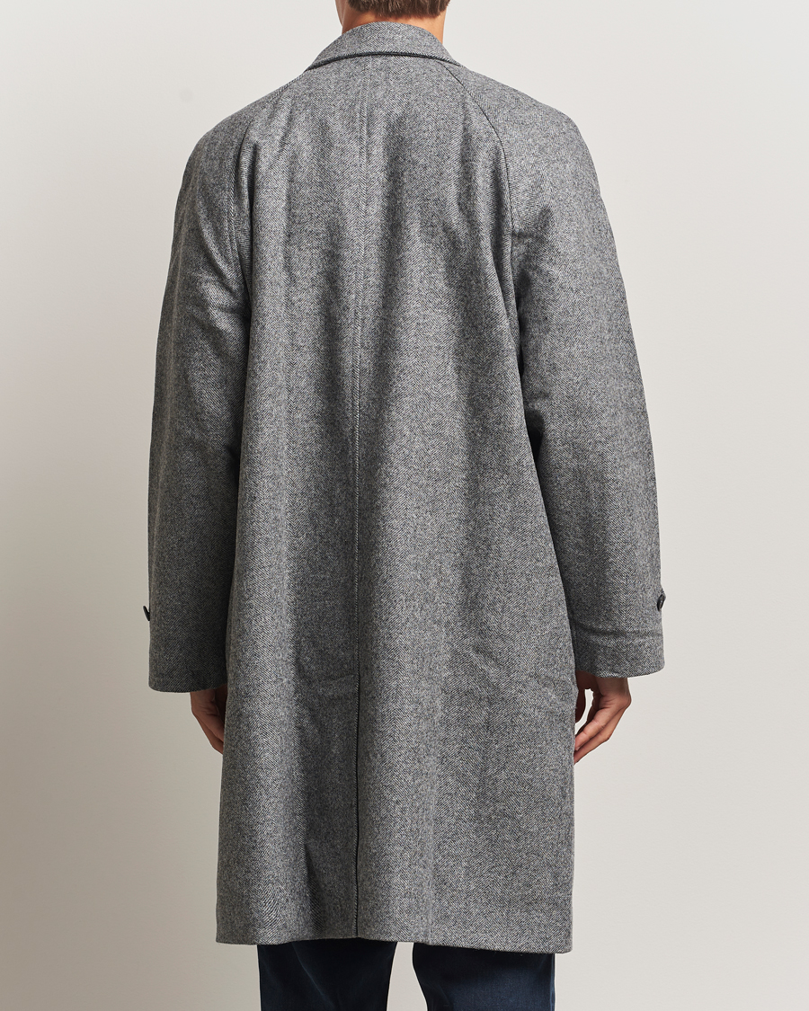 Herren | Jacken | Palmes | Herringbone Wool Coat Charcoal