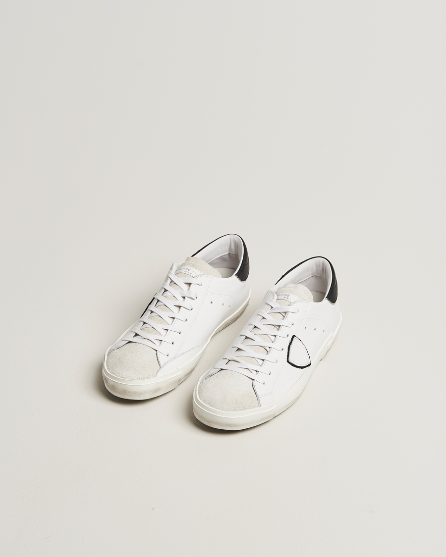 Herren | Sneaker | Philippe Model | Prsx Low Top Leather Sneakers White/Black