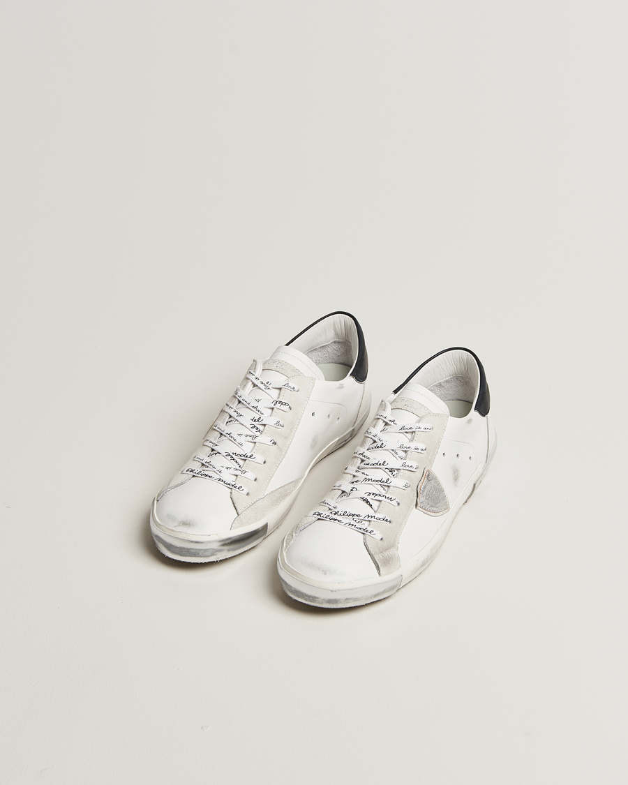 Herren | Sneaker | Philippe Model | Prsx Low Top Leather Sneakers White/Silver