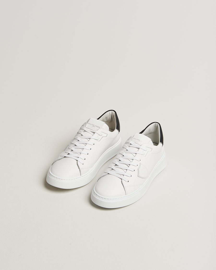 Herren | Sneaker | Philippe Model | Temple Low Top Leather Sneakers White/Black