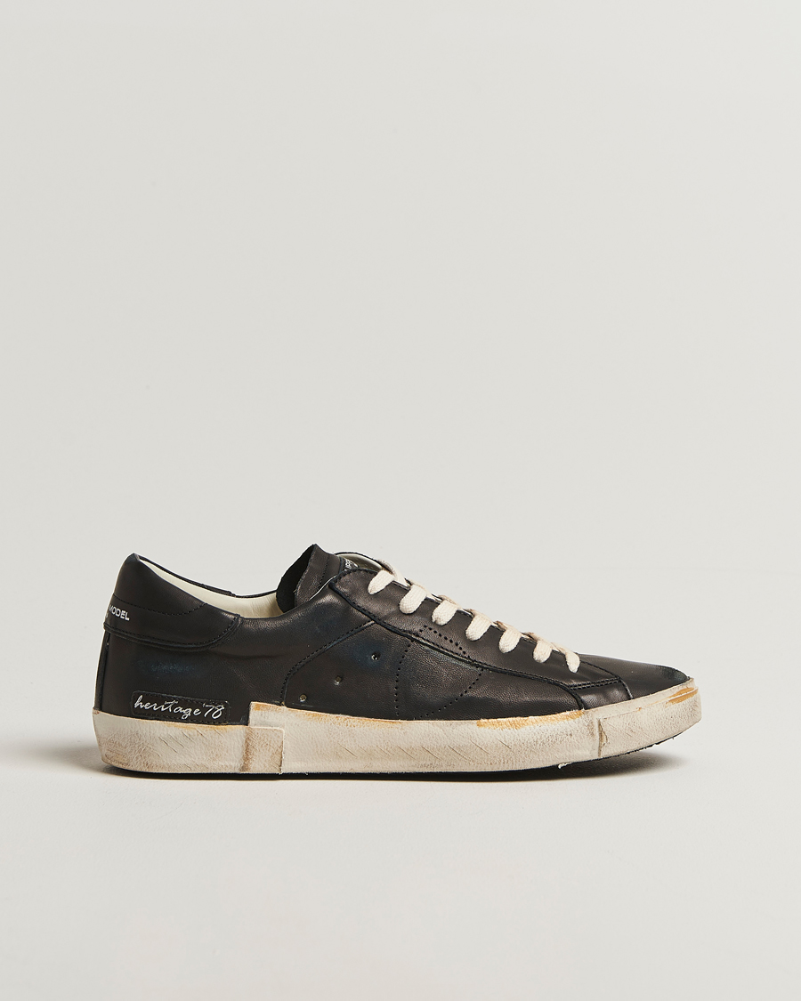 Herren | Sneaker | Philippe Model | Prsx Low Top Vintage Leather Sneakers Black