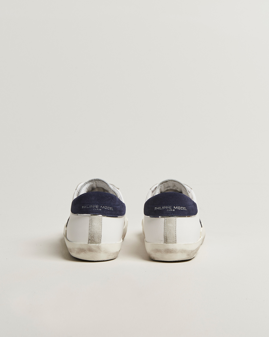 Herren | Sneaker | Philippe Model | Prsx Low Top Mix Leather Sneakers White/Navy