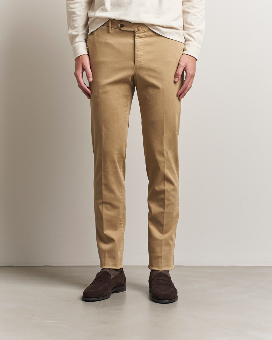Herren | Hosen | PT01 | Slim Fit Cotton/Stretch Trousers Beige