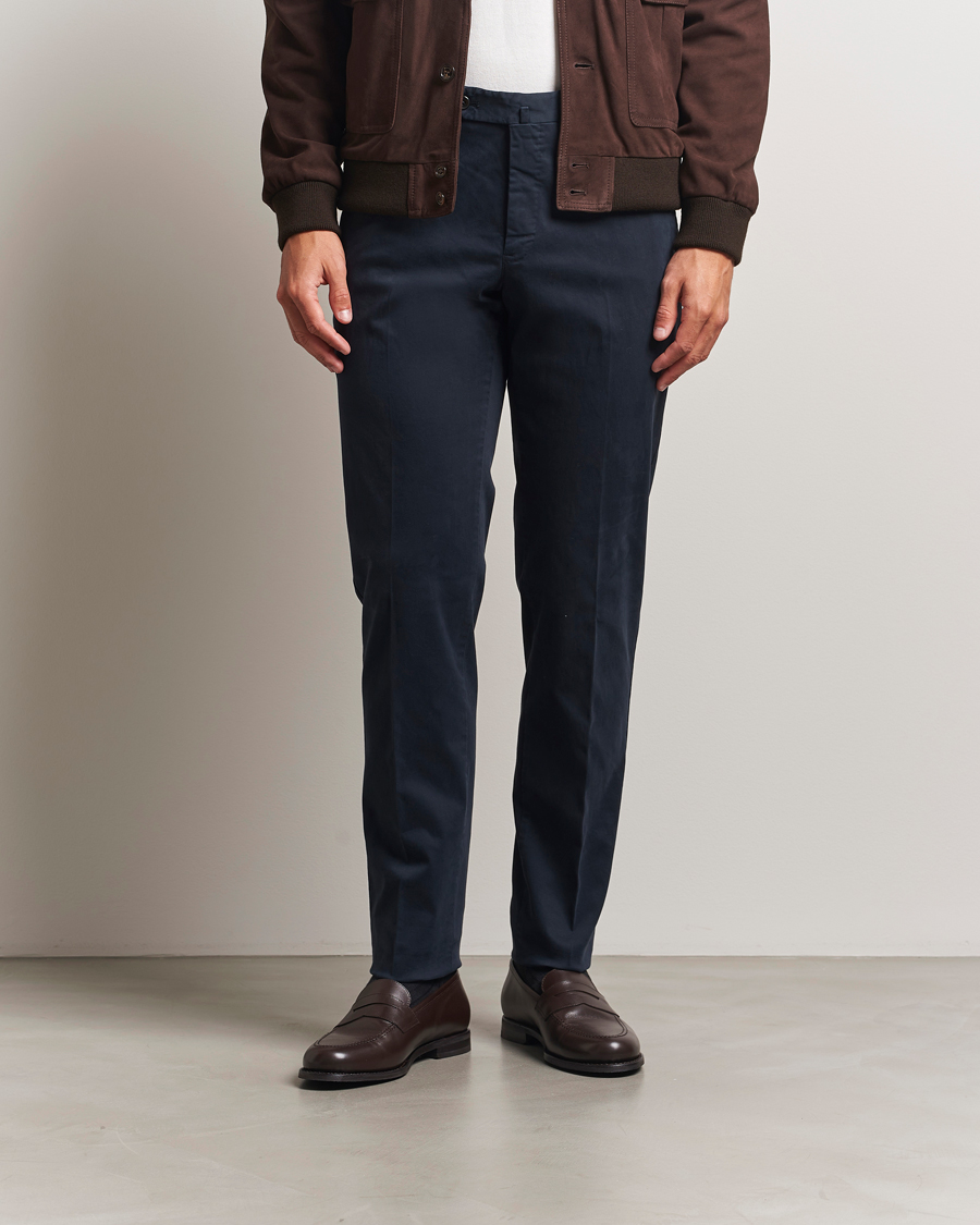 Herren | Hosen | PT01 | Slim Fit Cotton/Stretch Trousers Navy
