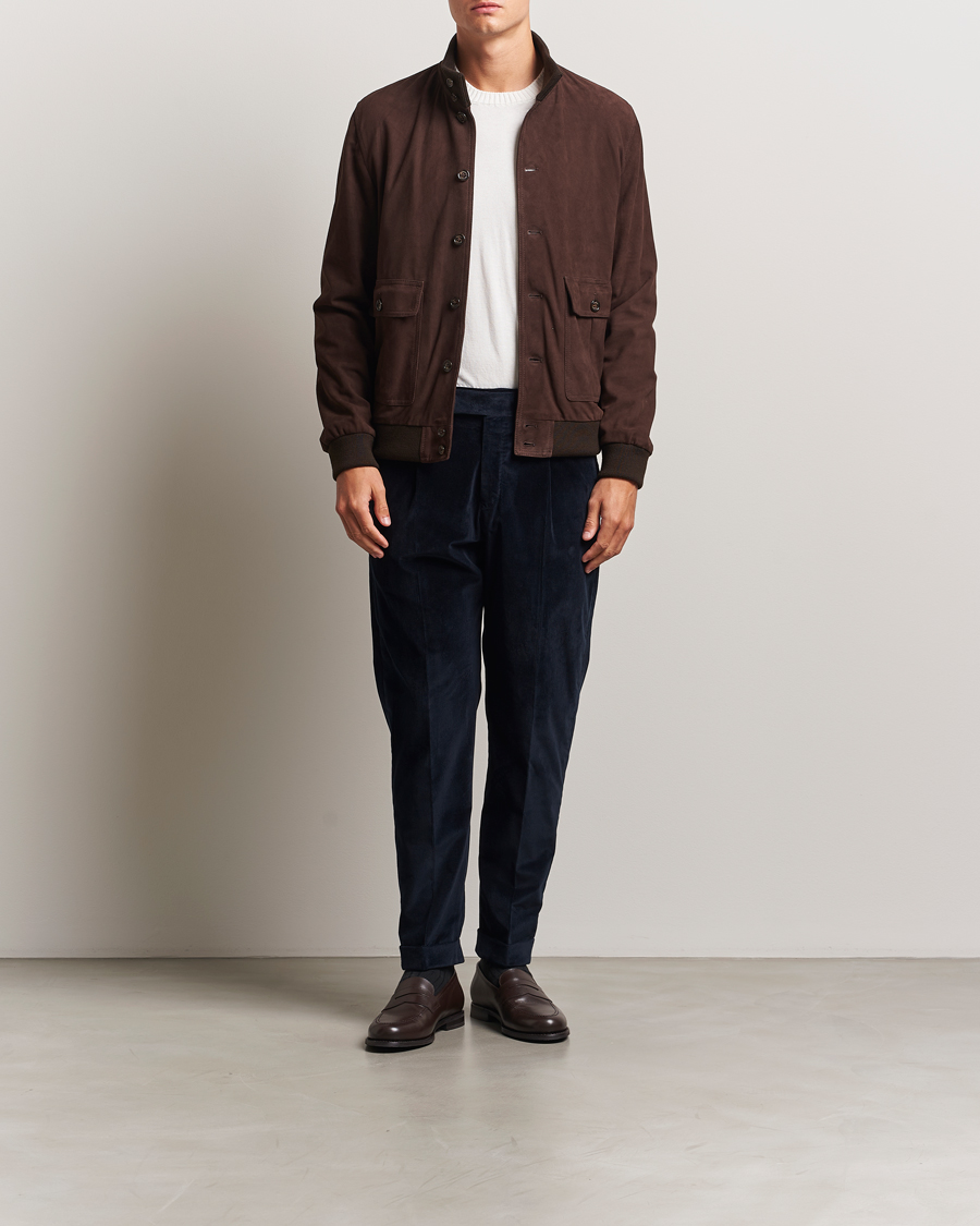 Herren | Hosen | PT01 | Rebel Fit Pleated Corduroy Trousers Navy