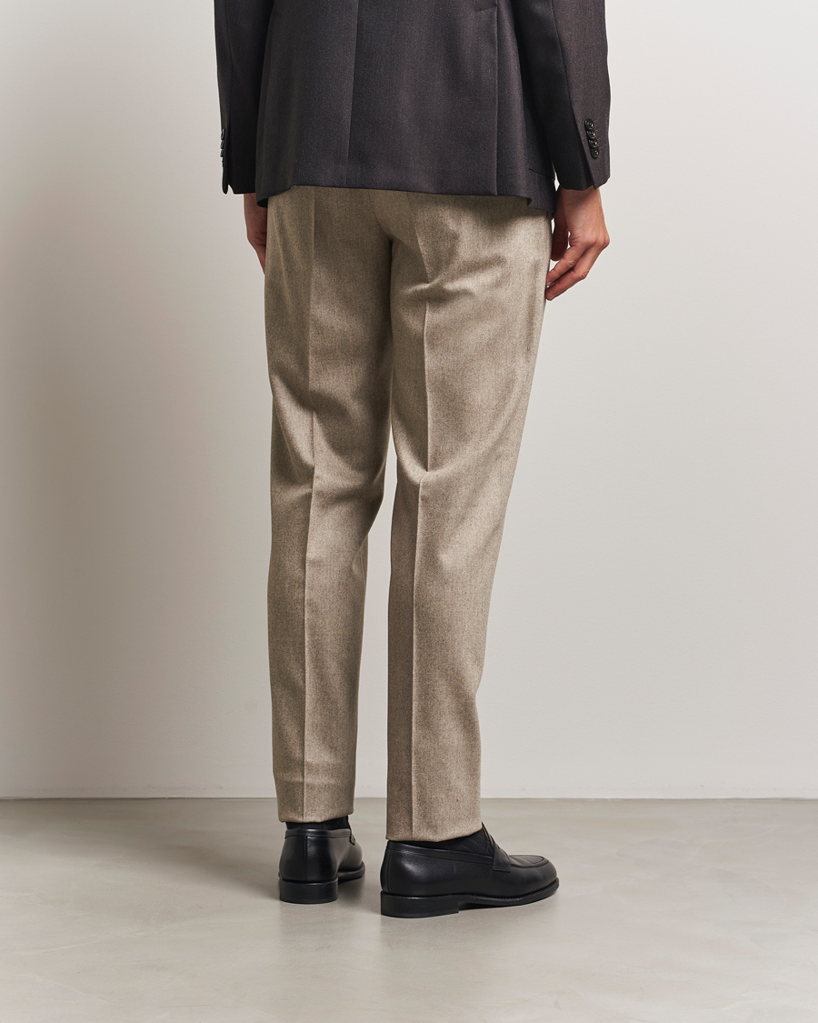 Herren | Hosen | PT01 | Slim Fit Wool/Cashmere Drawstring Trousers Beige