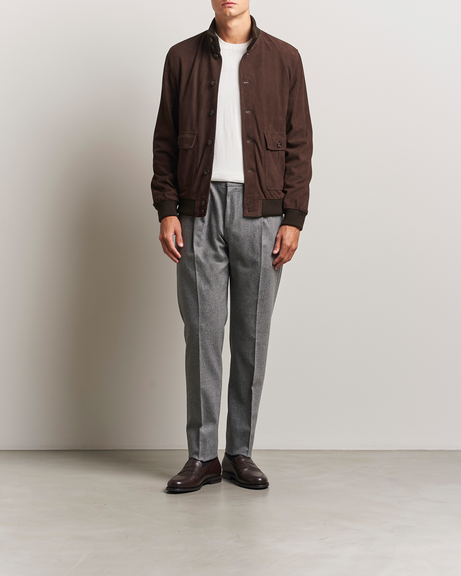 Herren | Hosen | PT01 | Slim Fit Wool/Cashmere Drawstring Trousers Grey Melange