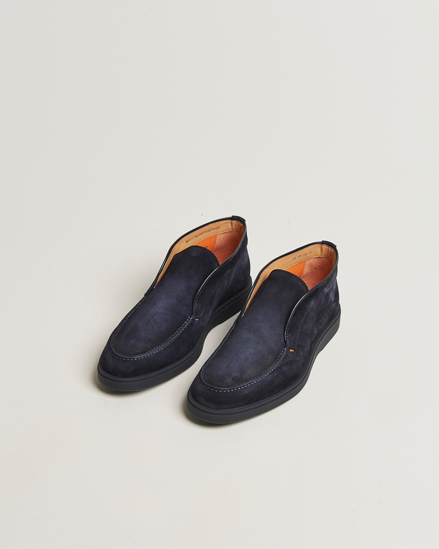 Herren | Boots | Santoni | Detroit Chukka Boots Navy Suede