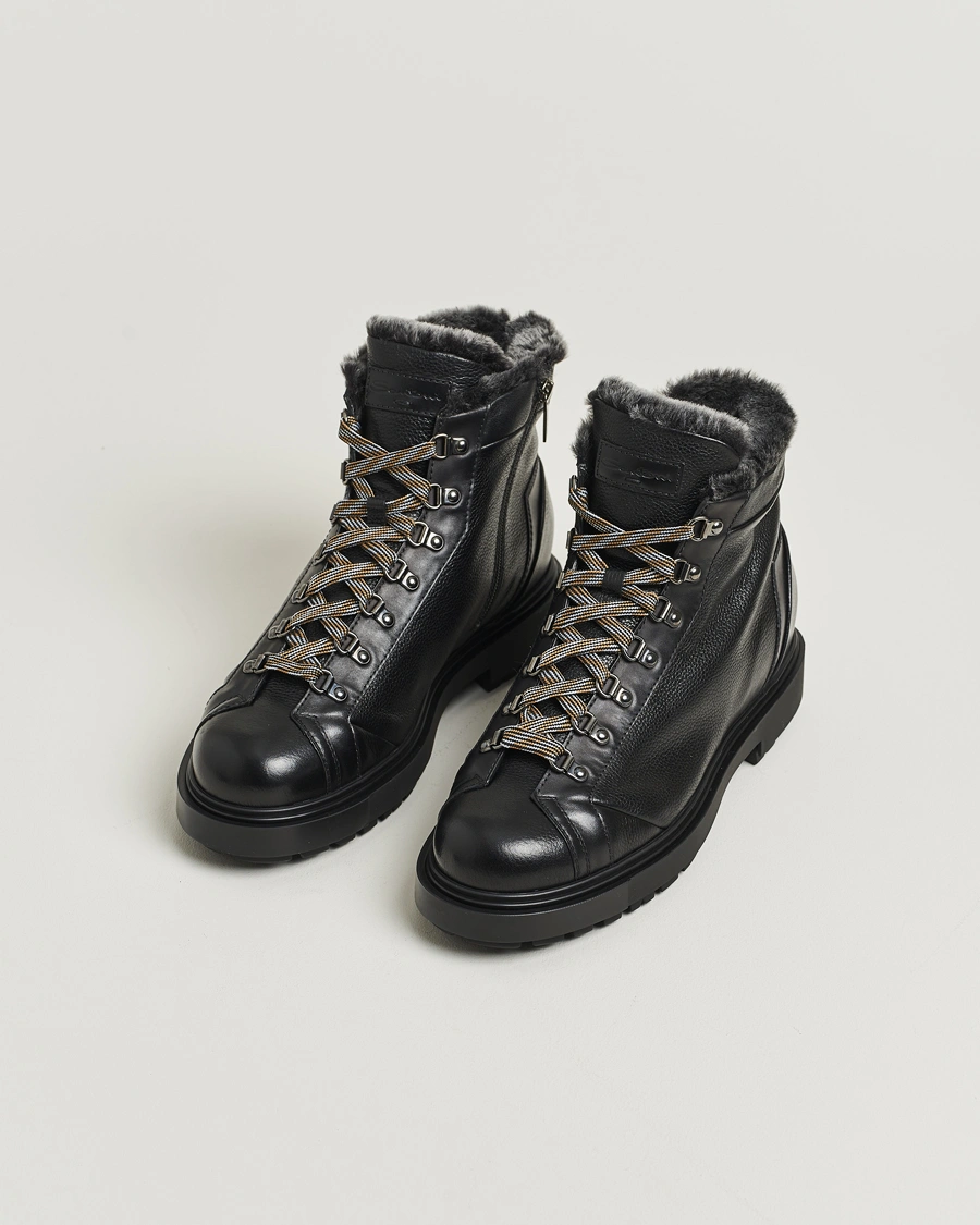 Herren | Boots | Santoni | St Moritz Winter Boots Black Calf