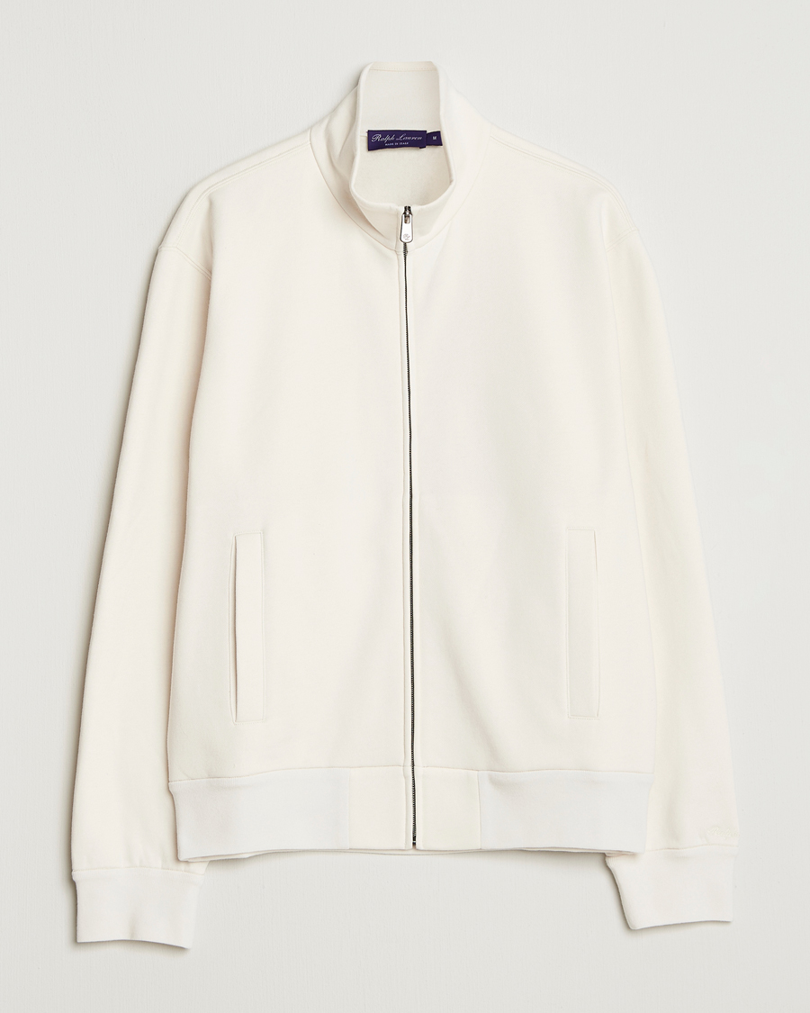 Herren | Pullover | Ralph Lauren Purple Label | Full Zip Cotton Felpa Cream