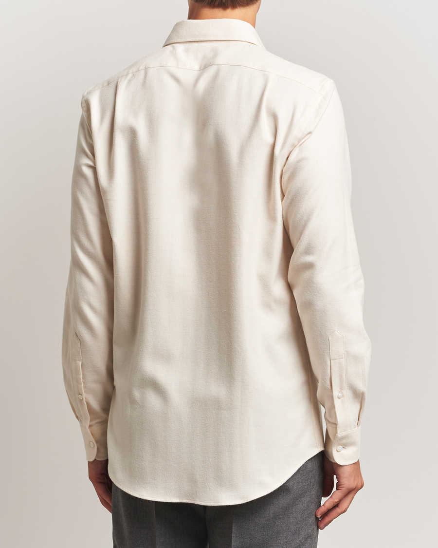 Herren | Hemden | Ralph Lauren Purple Label | Cotton Flannel Shirt Cream Melange