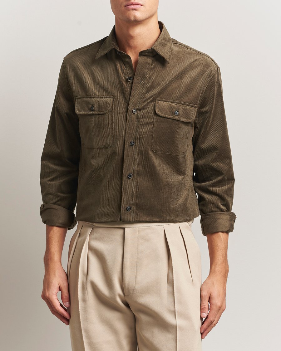 Herren | Hemden | Ralph Lauren Purple Label | Corduroy Overshirt Loden