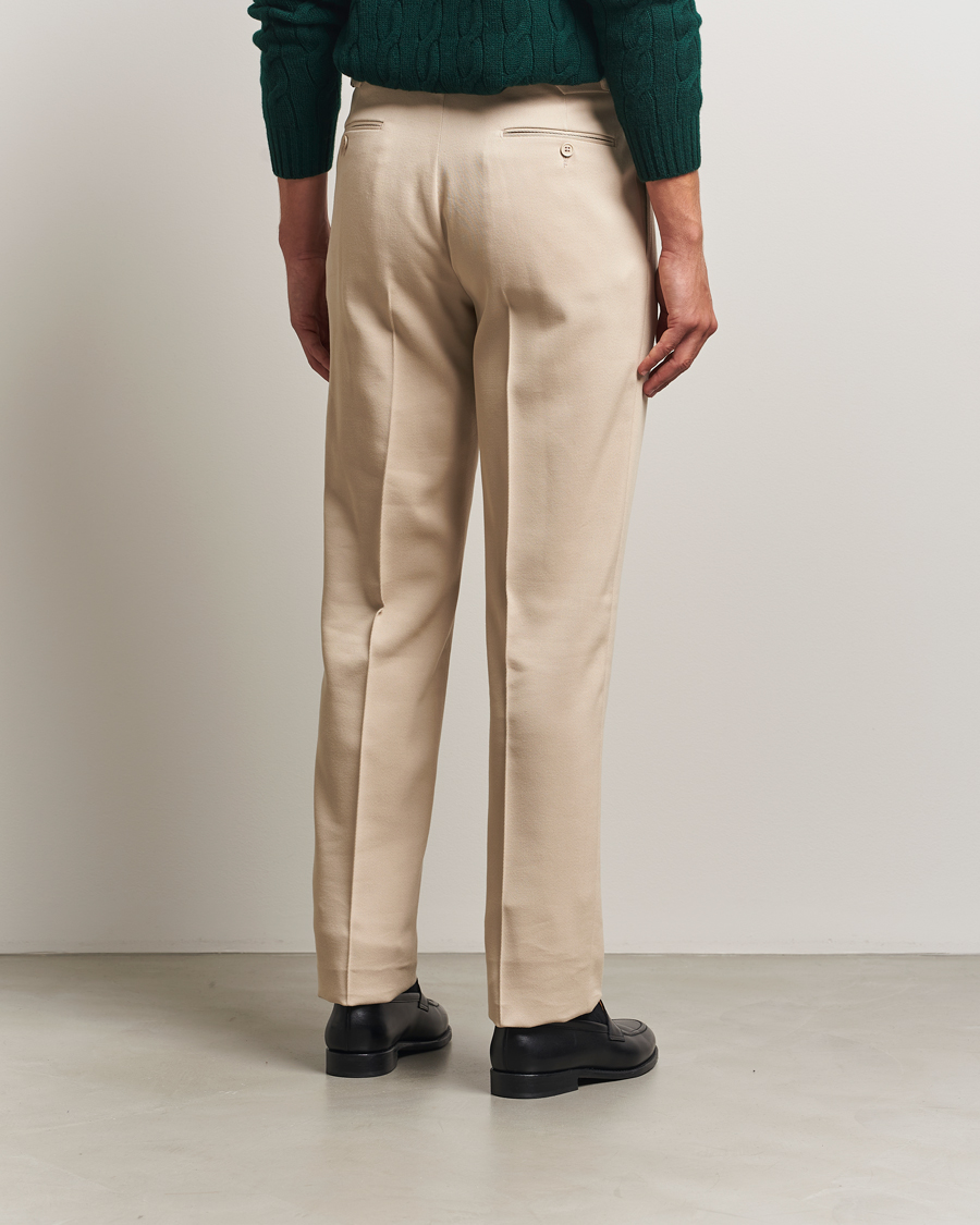 Herren | Hosen | Ralph Lauren Purple Label | Pleated Twill Trousers Limestone
