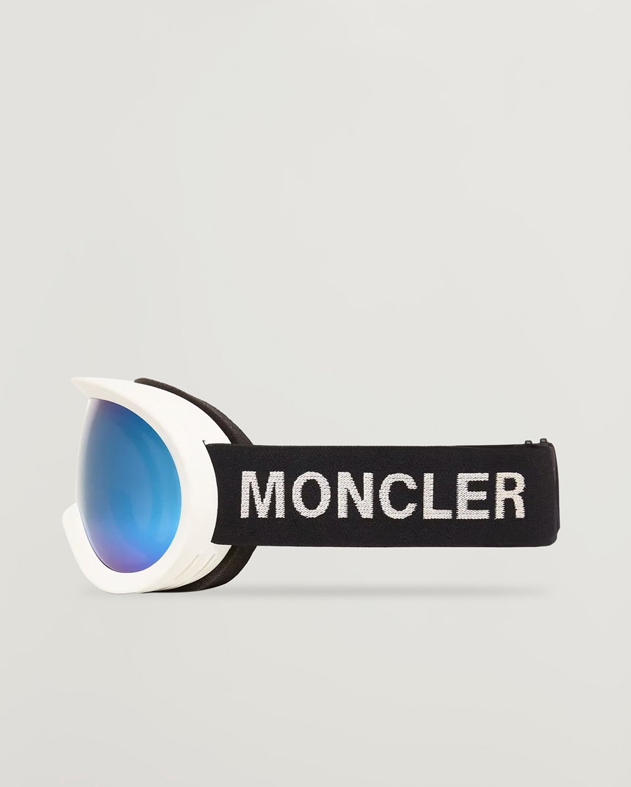 Herren | Sonnenbrillen | Moncler Lunettes | 0ME8018 Ski Goggles White/Blue